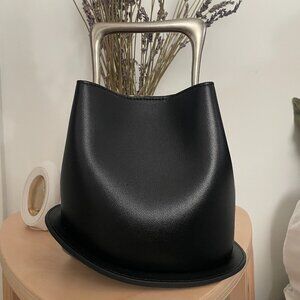 Ozzy Mini Cow Leather Black Silver Handbag Bag Crossbody